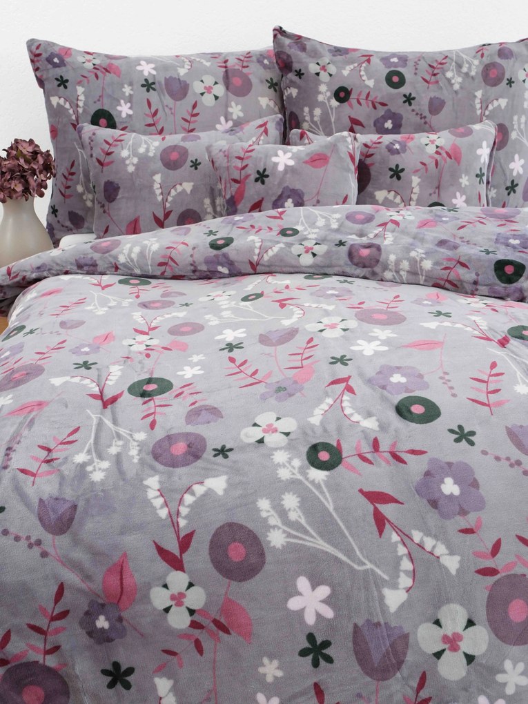 Predĺžené obliečky mikroplyš Exclusive – Dora sivá