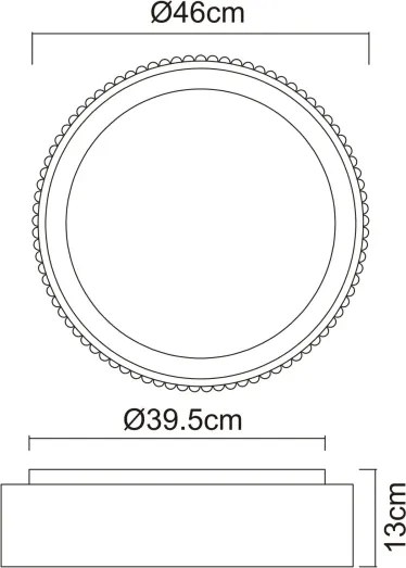 Globo 15924DS-LED Stropné svietidlo KEMP LED/45W/230V 2700/4000/6000K priemer 46 cm čierna