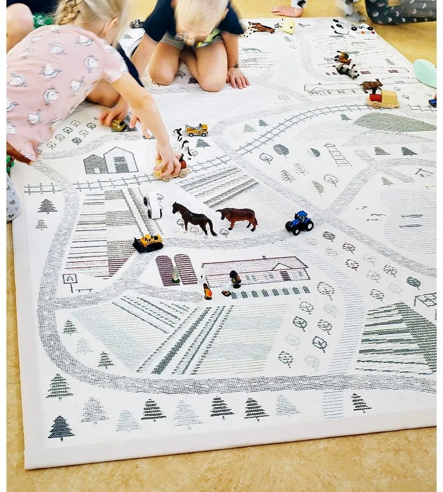 Bílý obojstranný detský koberec Narma Ülejõe, 140 x 200 cm