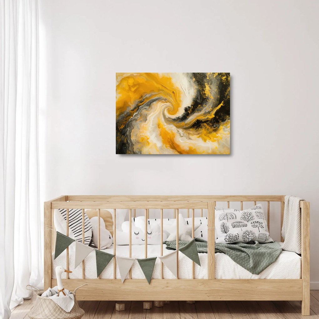 Sklenený obraz - Špirálna abstrakcia (70x50 cm)