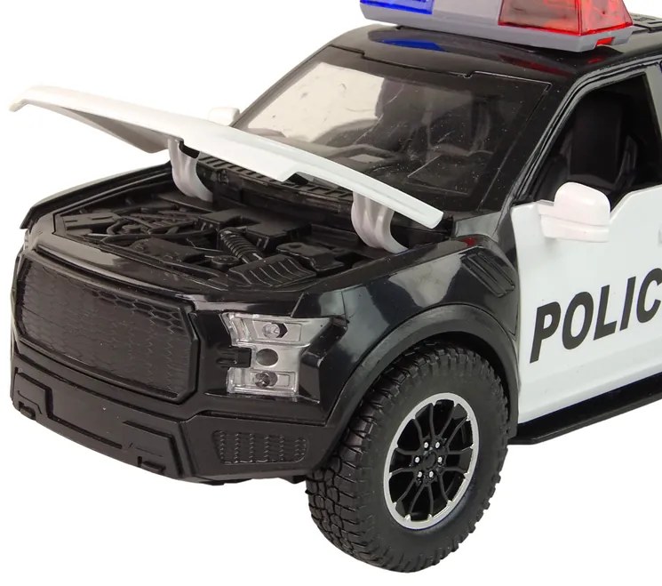 Lean Toys Terénne policajné auto 1:14 - čierne