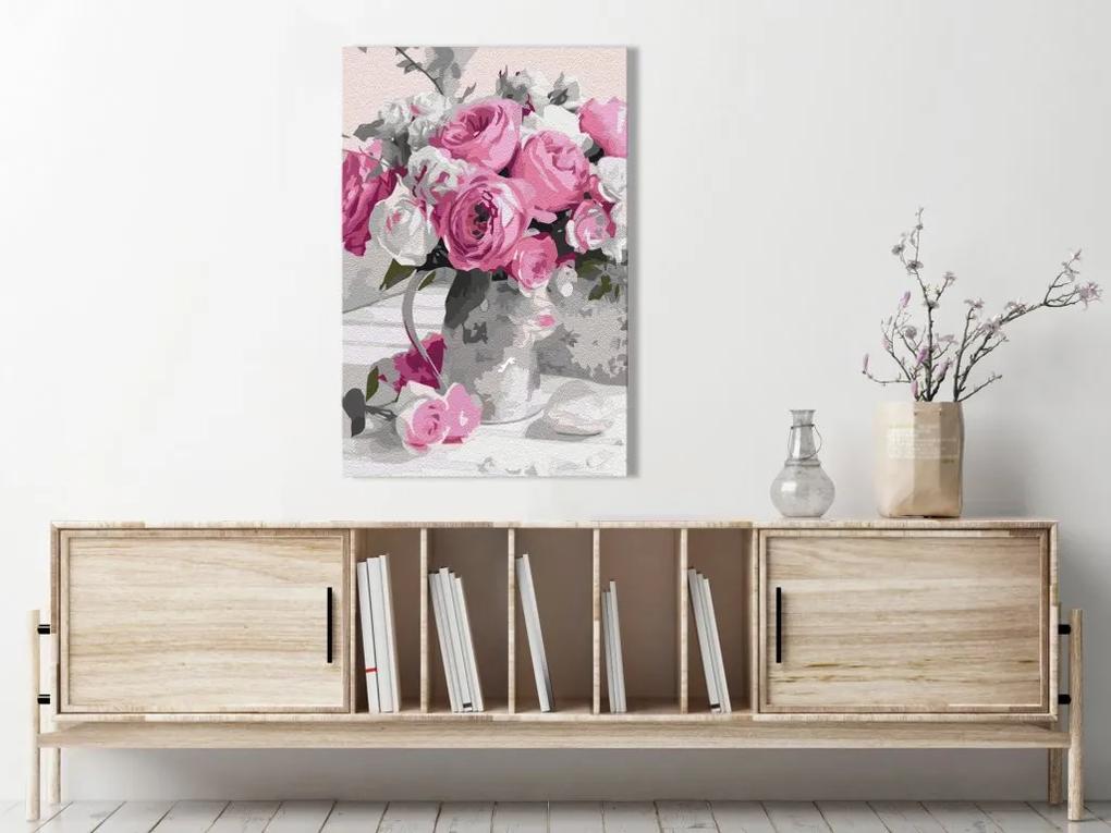 Obraz - maľovaný podľa čísel Pink Bouquet