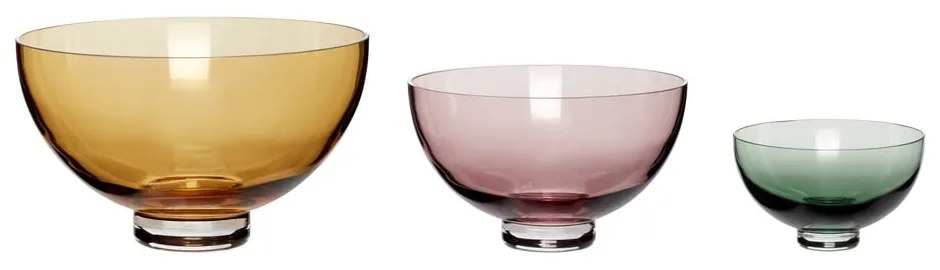 Sklenená servírovacia súprava 3 ks Radiant – Hübsch