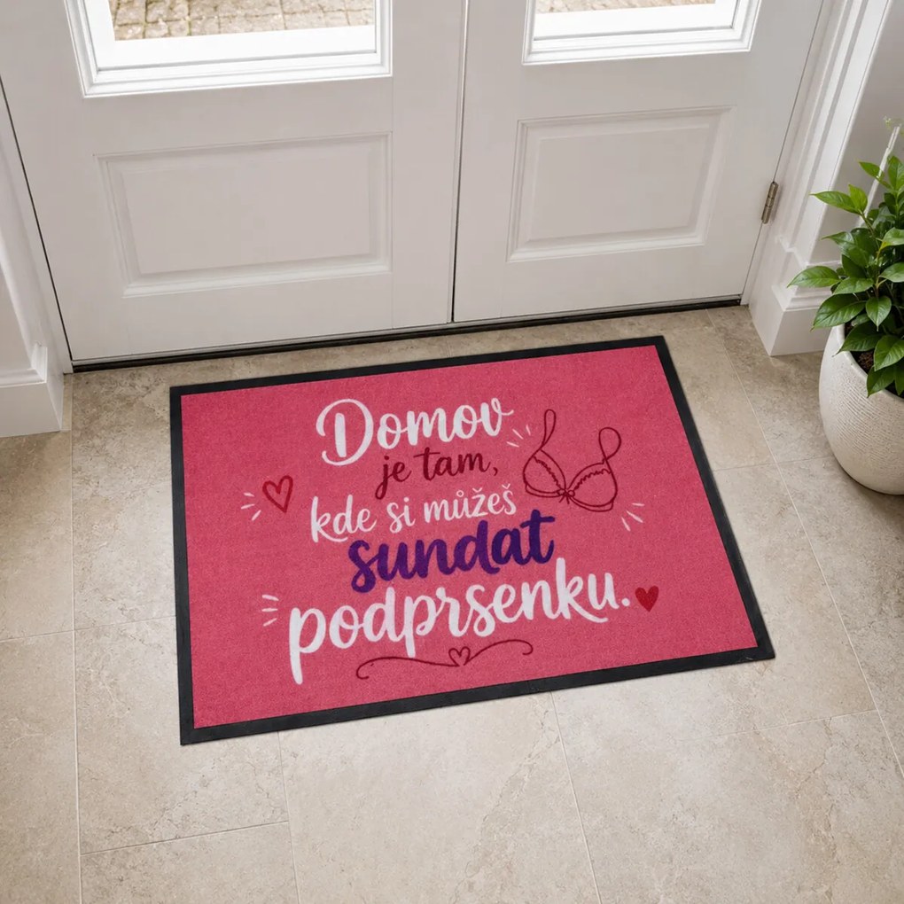 Mercury Flooring, Rohožka Podprsenka 40x60 cm, 40x60, ružová