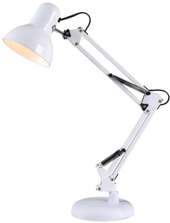 Stolná lampa L2830 SANDY biela, vrátanie LED žiarovky S2571, 8W