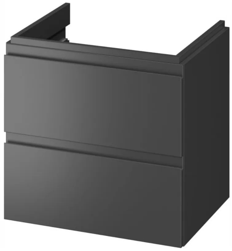 Cersanit Moduo, závesná umývadlová skrinka 60x45x57 cm, antracitová matná, S590-068-DSM