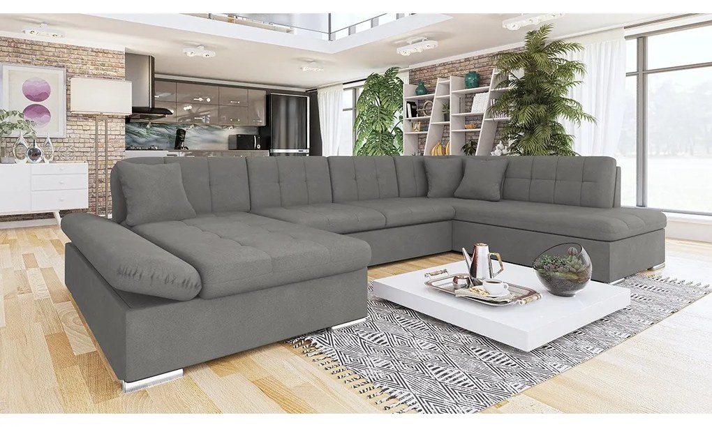 Rohová sedačka Genero, Dostupné poťahy: Utario velvet 2951 + Utario velvet 2951 + Senegal 823, Strana: Ľavá - U