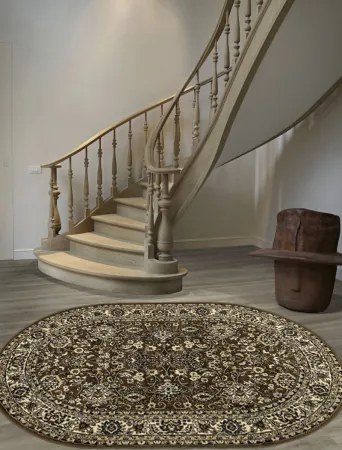 Koberce Breno Kusový koberec PRACTICA ovál 59/DMD, hnedá, viacfarebná,200 x 290 cm