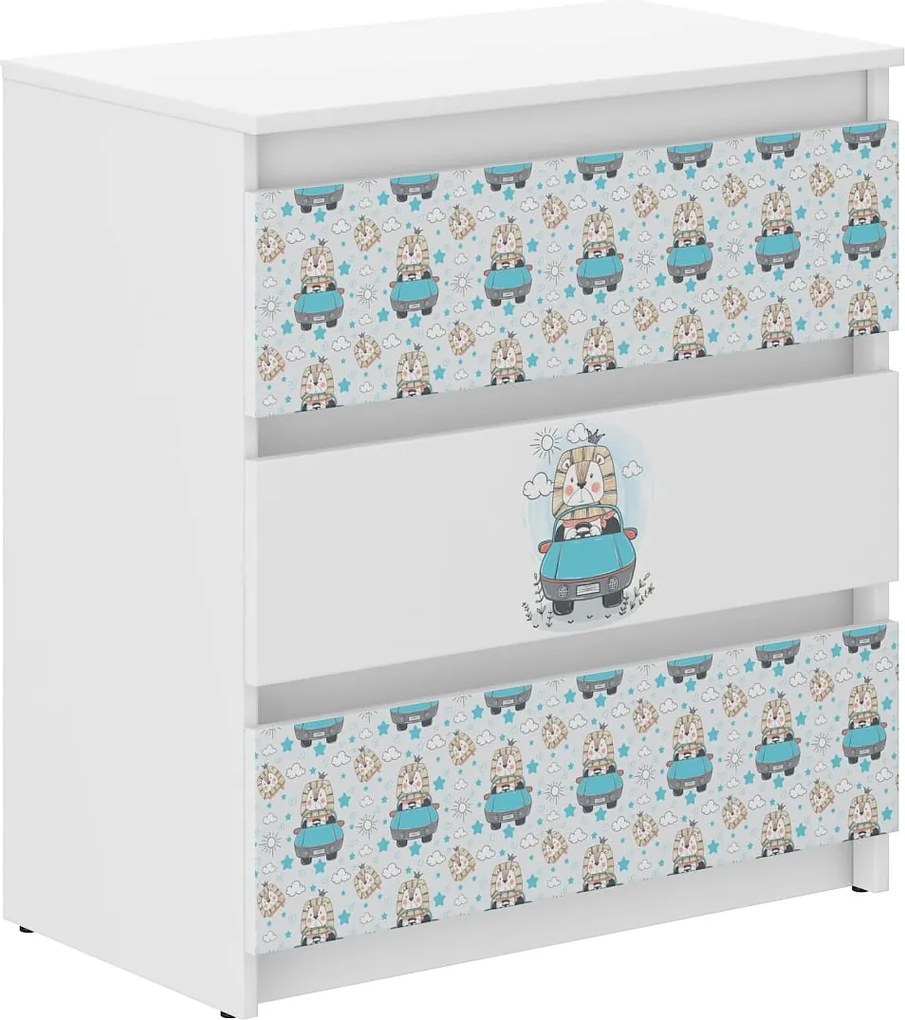 Wooden Toys Detská komoda R-3 LEVÍ KRÁĽ