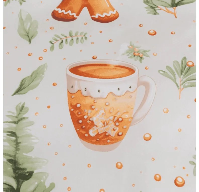 Obliečky z mikrovlákna WINTER GINGERMAN biele Rozmer obliečky: 70 x 90 cm | 140 x 200 cm