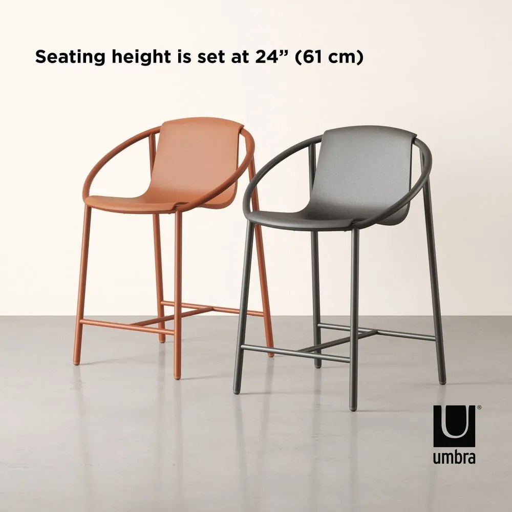 Čierna plastová barová stolička 90 cm Ringo – Umbra