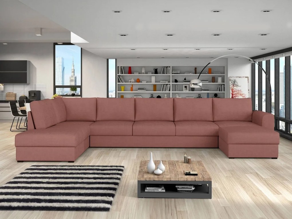 Sedacia súprava Szafran Large, Dostupné poťahy: ekokoža Soft 017 + Lux 06, Strana: Pravá - U
