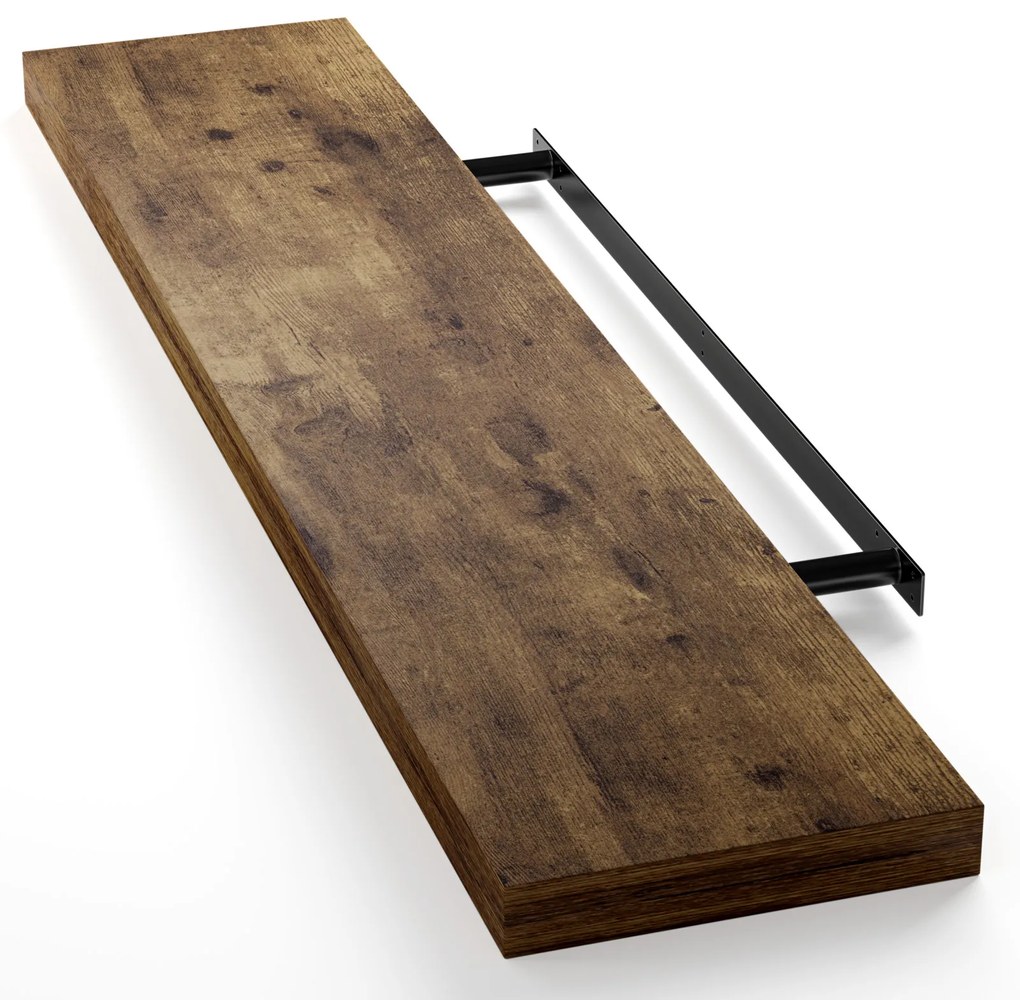 Casaria Nástenná polica FIGO+ konzola, 110 cm, tmavý dub