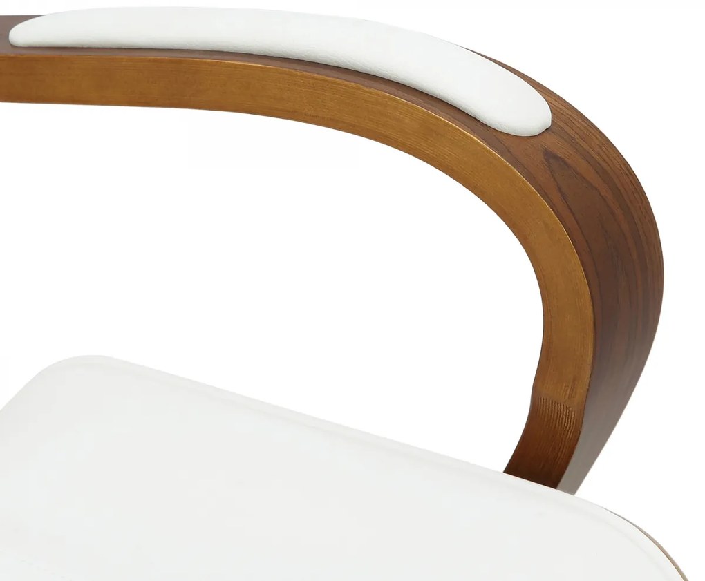 Design-Shop Kancelárska stolička Yankton - Orech / Biela
