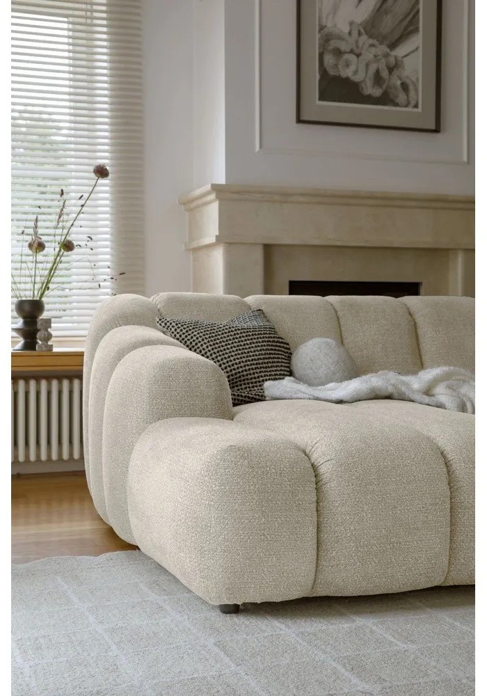 Béžová rohová pohovka (ľavý roh/s leňoškou) Shell – Miuform