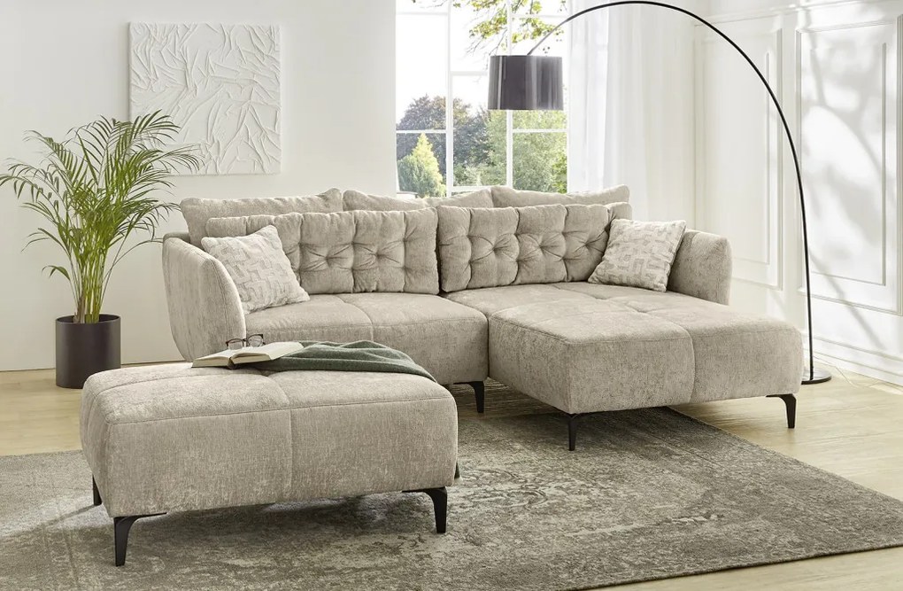 Rohová sedacia súprava Salo, béžová látka