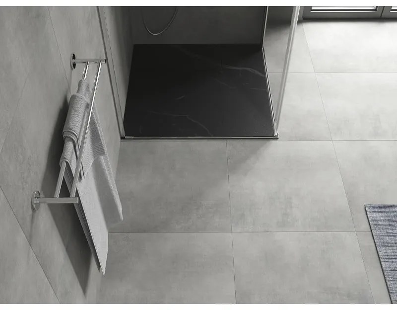 Mexen Hugo, štvorcová sprchová vanička SMC 80 x 80 cm, čierny kameň, 42758080