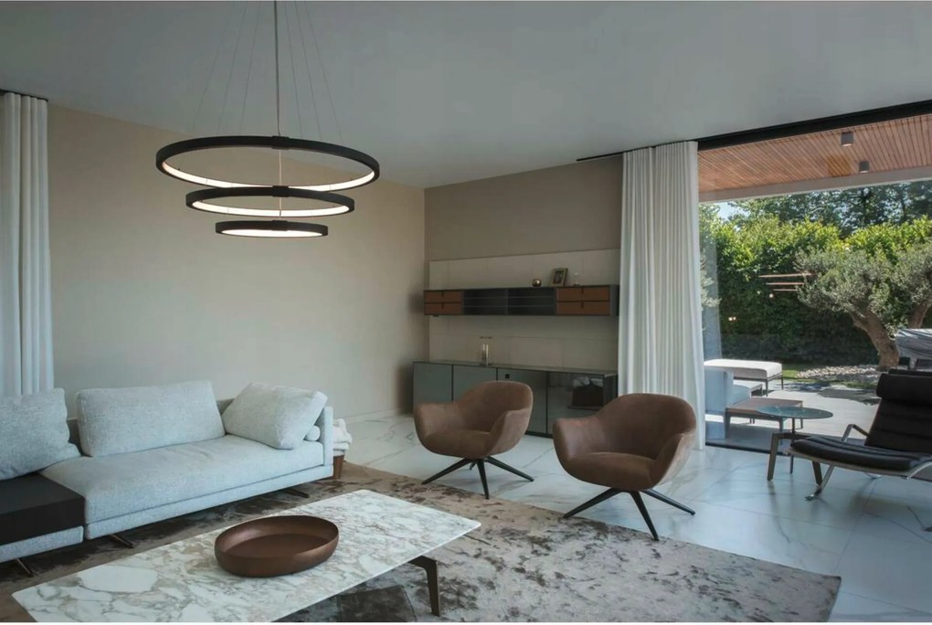 Slv Big White One Trio Dali Indoor, závesné Led svietidlo čierne, 3000/4000K