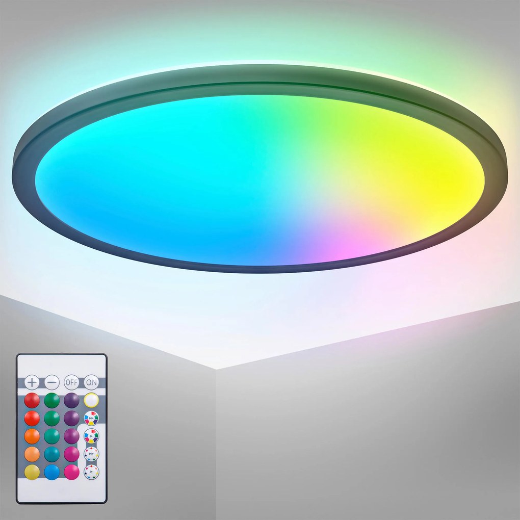XXXLutz STROPNÉ LED SVIETIDLO, 42/42 cm - Interiérové svietidlá - 004474031402