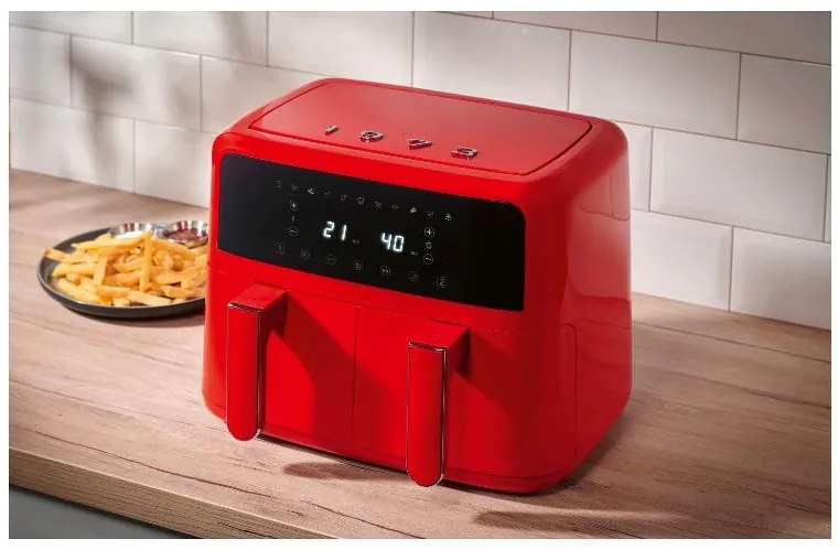 Silvercrest®  Teplovzdušná fritéza Retro 1973 Shlfd 2600 B1, červená (červená 1973)  (100393130)