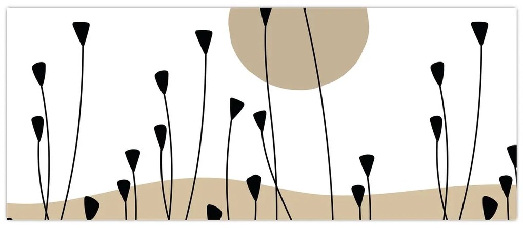 Obraz - Grafická lúka N⁰2 (120x50 cm)