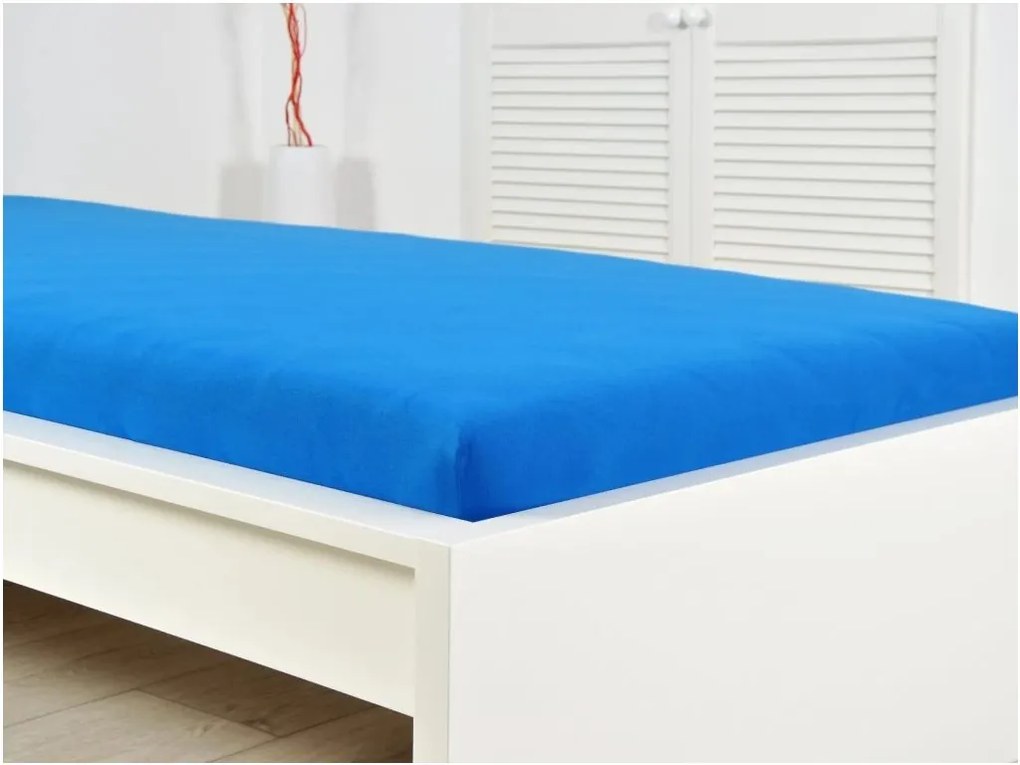 Jersey plachta do detskej postieľky EXCLUSIVE 70x140 cm kráľovsky modrá