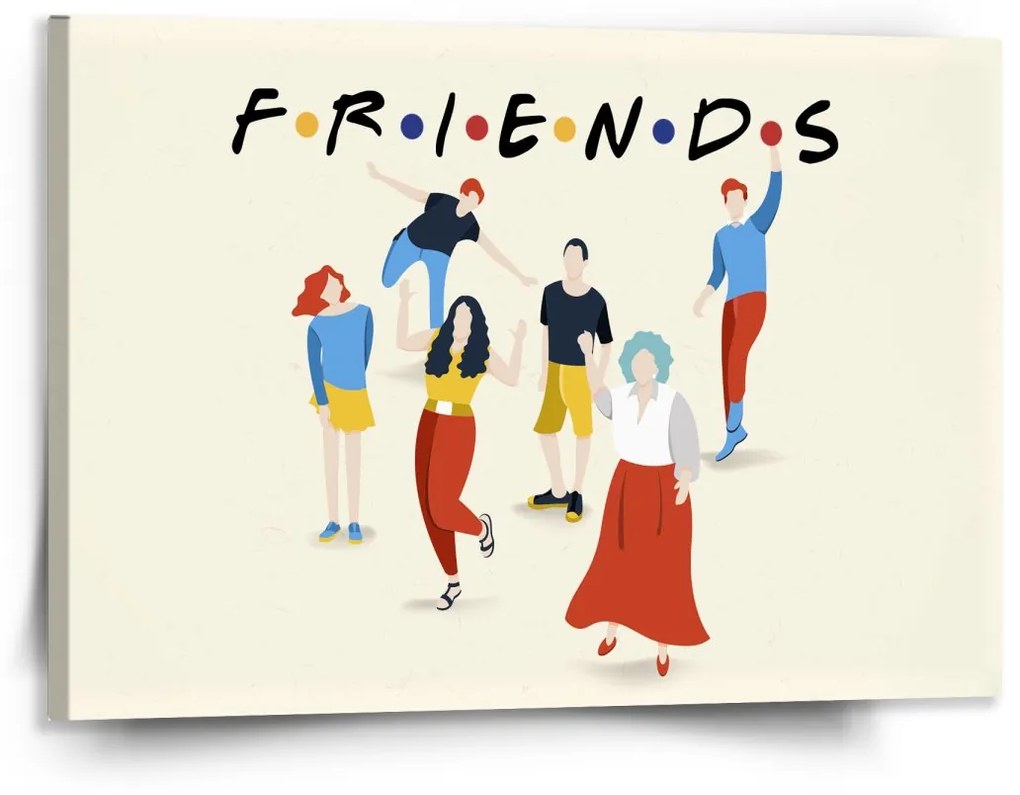 Sablio Obraz Seriál Priatelia FRIENDS Postavy - 150x110 cm