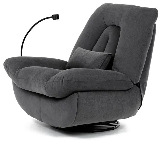 Autronic BONTEC Polohovacie kreslo, elektrické zabudované ovládanie, šedá, látka, TV-7089 GREY2 Farba: Šedá