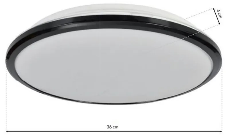 Stropné LED svietidlo Terma, 1x LED 24w, 4000k, b