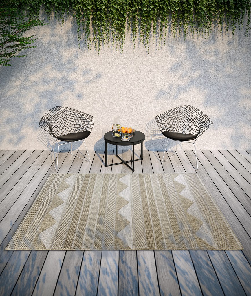 Kusový koberec Villeroy & Boch 106080 Brown – na von aj na doma, 190x290, hnedá, chodba / predsieň, Villeroy & Boch