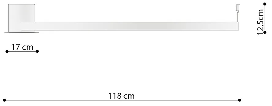 Thoro Lighting Stropné svietidlo RIO 110 čierne 4000K