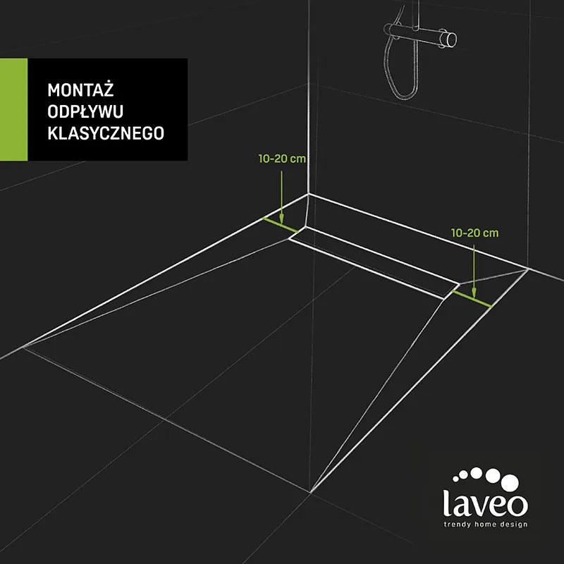 Laveo Basso, lineárny odtok s mriežkou 100 cm, čierna matná, LAV-COB_710S