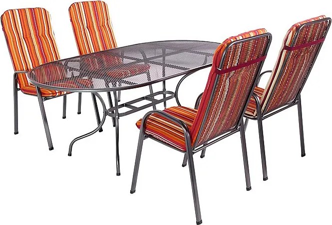 DEOKORK Kovový stôl oválny 190 x 105 cm