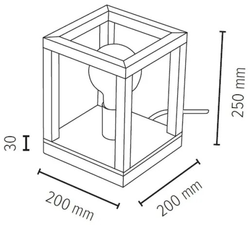 Spot-Light 7154174 - Stolná lampa KAGO 1xE27/60W/230V matný dub