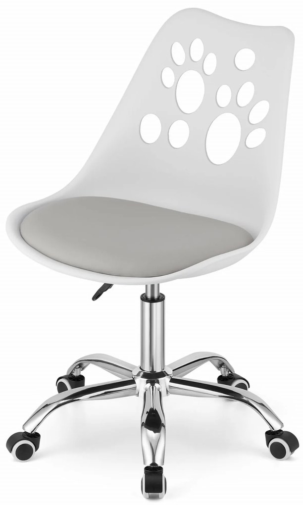 Dekorstudio Detská stolička LABKY k písaciemu stolu - bielo sivá