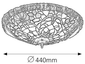 Stropné svietidlo stropnica Tiffany Rabalux 8087 Mirella Ø44