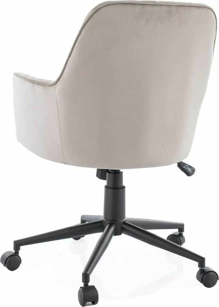 SI Q-886 Sametová otočná stolička tmavá béžová