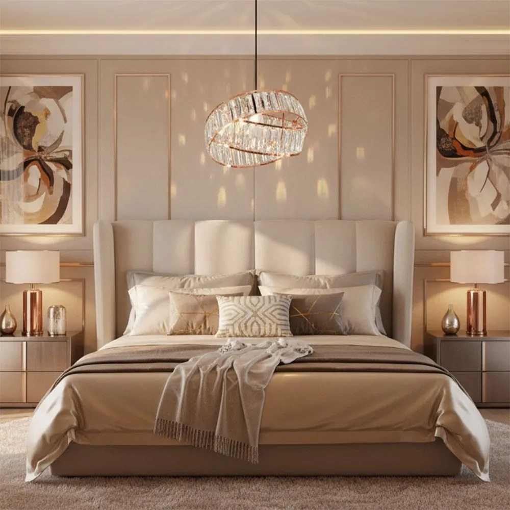 Toolight Toolight, závesné svietidlo 1xE27 APP1105-1CP, ružové zlato, OSW-06329