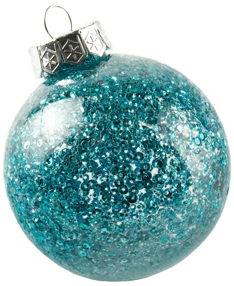 DECOLED Sada ozdob, prům. 8 cm, tyrkysová