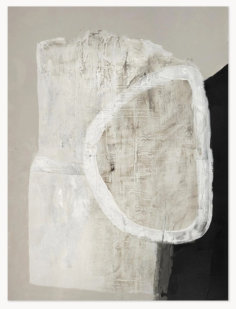 Ručne maľované plátno White Stone