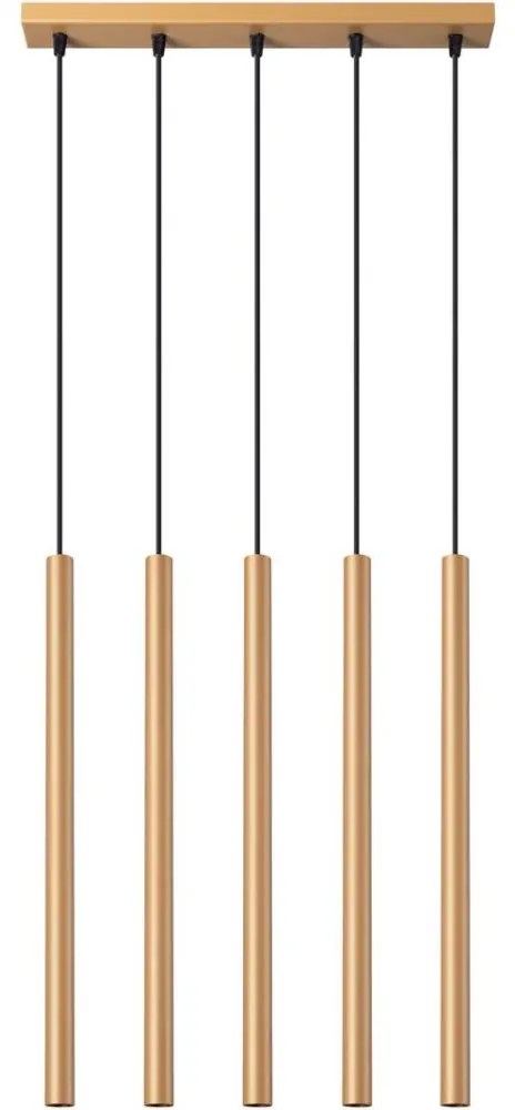 Sollux SL.1173 - Luster na lanku PASTELO 5xG9/8W/230V zlatá