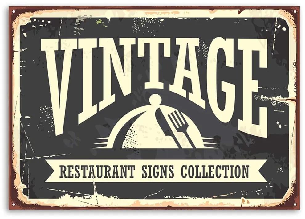 Gario Obraz na plátne Vintage označenie reštaurácie Rozmery: 60 x 40 cm