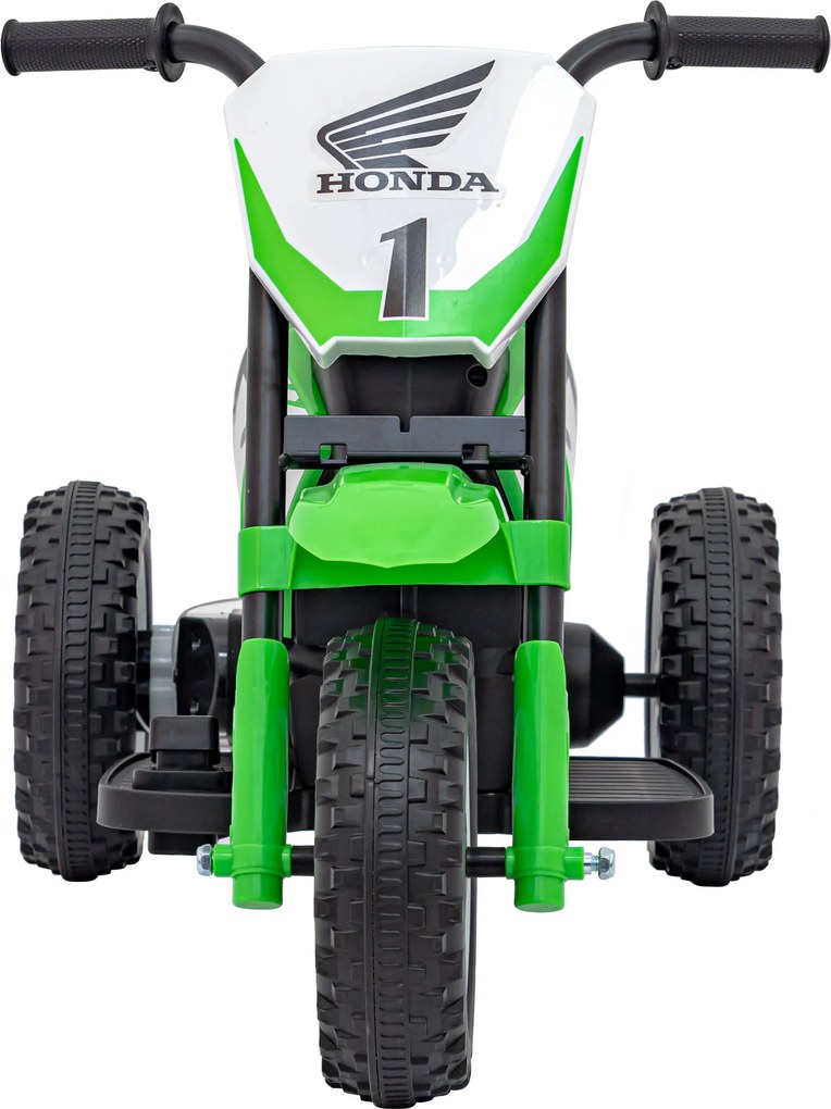 Ramiz Cross Honda CRF 450R batériový bicykel pre deti Zelená + 3 kolesá + gumový behúň + klaksón