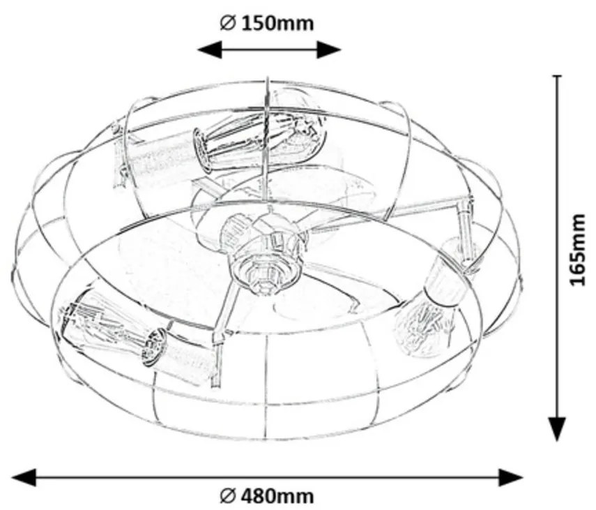 Rabalux 71043 stropný ventilátor so svetlom Cadmus, čierna