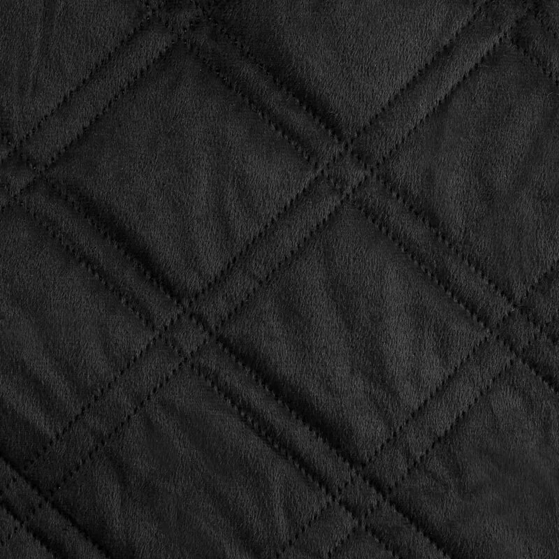 Dekorstudio Zamatový prehoz na posteľ LUIZ8 v čiernej farbe Rozmer prehozu (šírka x dĺžka): 200x220cm