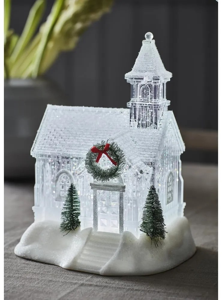 Biela vianočná svetelná dekorácia Chapelle – Markslöjd