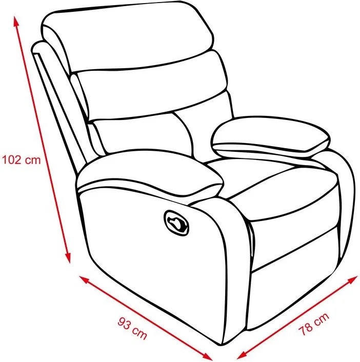 Relaxačné polohovateľné televízne kreslo Catini GAVIN