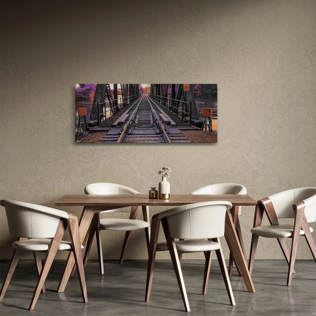 Obraz železničného mosta (120x50 cm)
