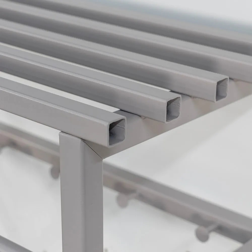 Sivo-béžový kovový nástenný vešiak s poličkou Rizzoli – Spinder Design