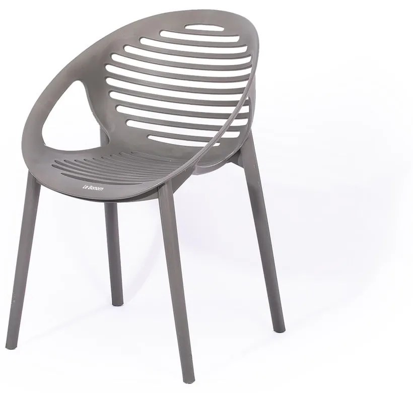 Sivá stohovateľná záhradná stolička Le Bonom Joanna